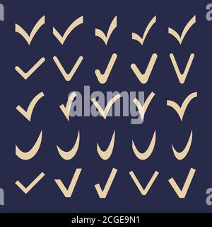 Set of Vector Check Marks Stock Vector