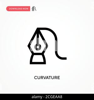 Curvature Simple vector icon. Modern, simple flat vector illustration for web site or mobile app Stock Vector