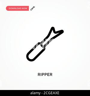 Ripper Simple vector icon. Modern, simple flat vector illustration for web site or mobile app Stock Vector