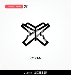 Koran Simple vector icon. Modern, simple flat vector illustration for web site or mobile app Stock Vector