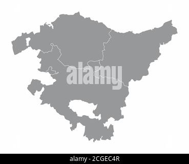 Simple Basque Country Map Simple outline map of Basque Country is a region of Spain. Stylized ...