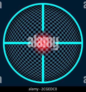 Crosshair with a red sight Stock Vector