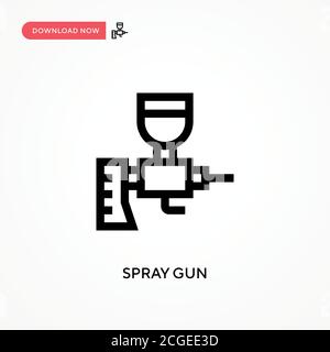 Spray gun Simple vector icon. Modern, simple flat vector illustration for web site or mobile app Stock Vector