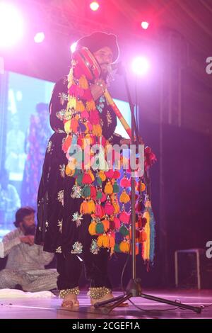 Sufi musician saieen zahoor preforming Stock Photo