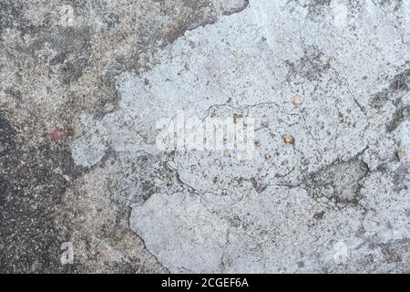 Cement floor with circular space background and texture. Old floor concrete that are cracked and scratched with copy space for text. Stock Photo