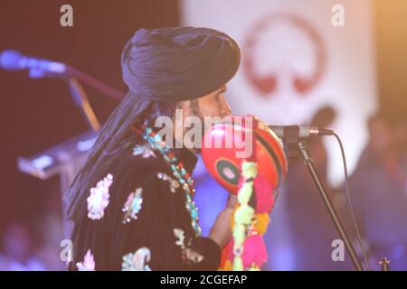 Sufi musician saieen zahoor preforming Stock Photo