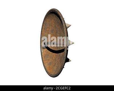 Old military shield Stock Photo