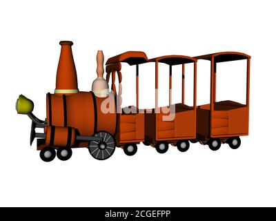 wooden play train