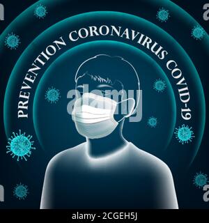 coronavirus protection concept Stock Vector