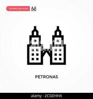 Petronas Simple vector icon. Modern, simple flat vector illustration for web site or mobile app Stock Vector