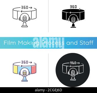 VR camera icon Stock Vector