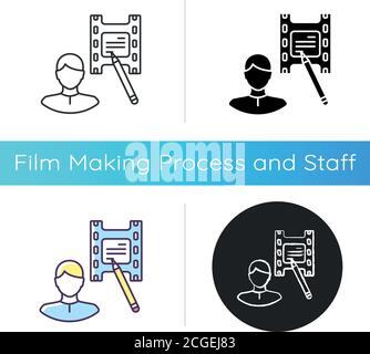 Screenwriter icon Stock Vector
