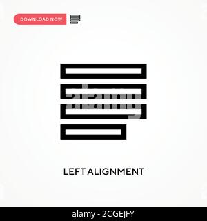 Left alignment Simple vector icon. Modern, simple flat vector illustration for web site or mobile app Stock Vector