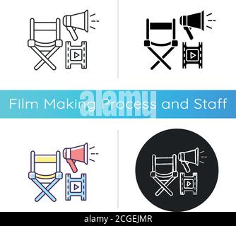 Film director icon Stock Vector