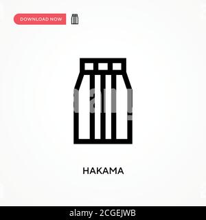 Hakama Simple vector icon. Modern, simple flat vector illustration for web site or mobile app Stock Vector