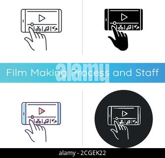 Smartphone film making icon Stock Vector