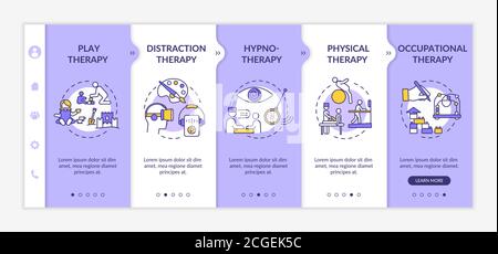 Pediatric palliative care onboarding vector template Stock Vector
