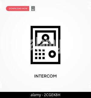 Intercom Simple vector icon. Modern, simple flat vector illustration for web site or mobile app Stock Vector
