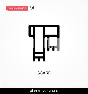 Scarf Simple vector icon. Modern, simple flat vector illustration for web site or mobile app Stock Vector