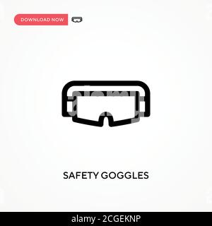 Safety goggles Simple vector icon. Modern, simple flat vector illustration for web site or mobile app Stock Vector