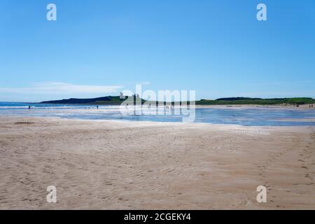 Beadnell Bay and beach in Northumberland Stock Photo
