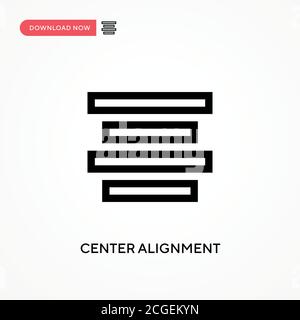 Center alignment Simple vector icon. Modern, simple flat vector illustration for web site or mobile app Stock Vector