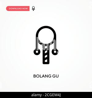 Bolang gu Simple vector icon. Modern, simple flat vector illustration for web site or mobile app Stock Vector