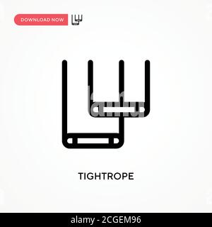 Tightrope Simple vector icon. Modern, simple flat vector illustration for web site or mobile app Stock Vector