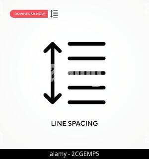 Line spacing Simple vector icon. Modern, simple flat vector illustration for web site or mobile app Stock Vector