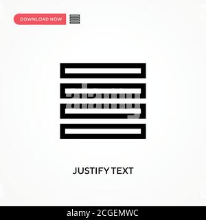 Justify text Simple vector icon. Modern, simple flat vector illustration for web site or mobile app Stock Vector