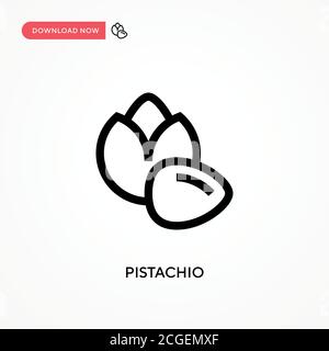 Pistachio Simple vector icon. Modern, simple flat vector illustration for web site or mobile app Stock Vector