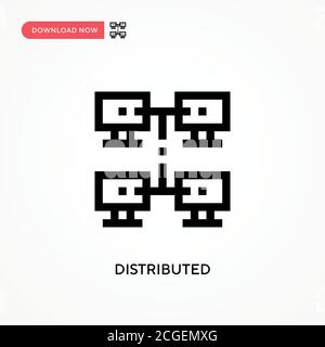 Distributed Simple vector icon. Modern, simple flat vector illustration for web site or mobile app Stock Vector