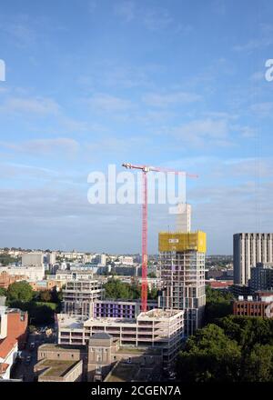 September 2020 - Bristol city skyline with new residential development in progress by the French company Bouygues. Stock Photo