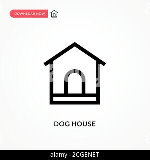 Dog house Simple vector icon. Modern, simple flat vector illustration for web site or mobile app Stock Vector