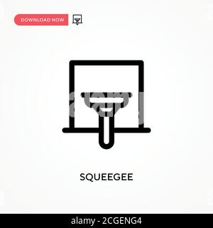 Squeegee Simple vector icon. Modern, simple flat vector illustration for web site or mobile app Stock Vector