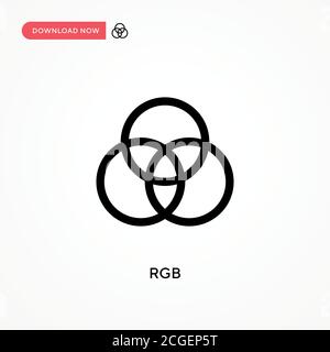 Rgb Simple vector icon. Modern, simple flat vector illustration for web site or mobile app Stock Vector