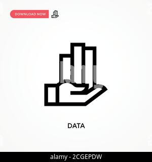 Data Simple vector icon. Modern, simple flat vector illustration for web site or mobile app Stock Vector