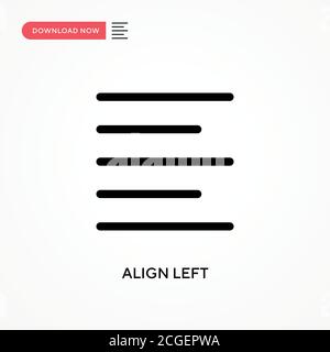 Align left Simple vector icon. Modern, simple flat vector illustration for web site or mobile app Stock Vector