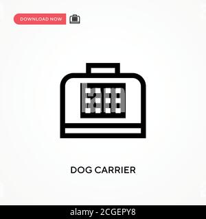 Dog carrier Simple vector icon. Modern, simple flat vector illustration for web site or mobile app Stock Vector