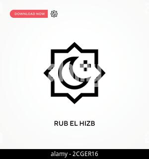 Rub el hizb Simple vector icon. Modern, simple flat vector illustration for web site or mobile app Stock Vector