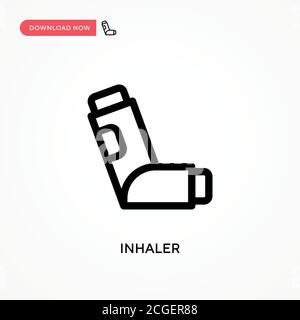 Inhaler Simple vector icon. Modern, simple flat vector illustration for web site or mobile app Stock Vector