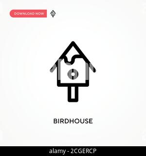 Birdhouse Simple vector icon. Modern, simple flat vector illustration for web site or mobile app Stock Vector