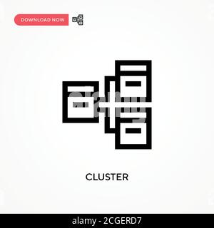 Cluster Simple vector icon. Modern, simple flat vector illustration for web site or mobile app Stock Vector