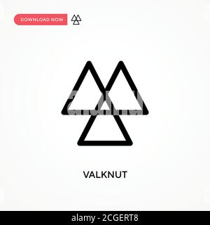 Valknut Simple vector icon. Modern, simple flat vector illustration for web site or mobile app Stock Vector
