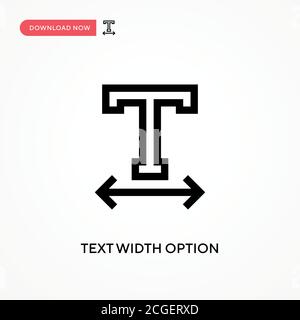 Text width option Simple vector icon. Modern, simple flat vector illustration for web site or mobile app Stock Vector