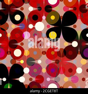 seamless pattern, background, halftone, retro/vintage style, with circles Stock Vector