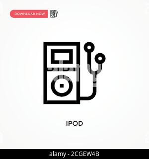 Ipod Simple vector icon. Modern, simple flat vector illustration for web site or mobile app Stock Vector