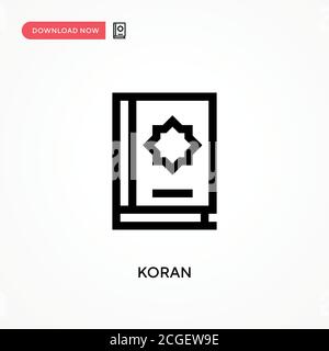 Koran Simple vector icon. Modern, simple flat vector illustration for web site or mobile app Stock Vector