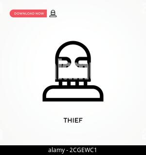 Thief Simple vector icon. Modern, simple flat vector illustration for web site or mobile app Stock Vector