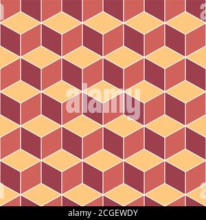 Isometric Cubes Seamless Vector Pattern - Repeating ornament for textile, wraping paper, fashion etc. Stock Vector